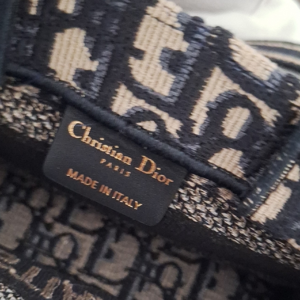 Dior Navy and Cream Mini Book Tote Bag - Picture 4 of 6